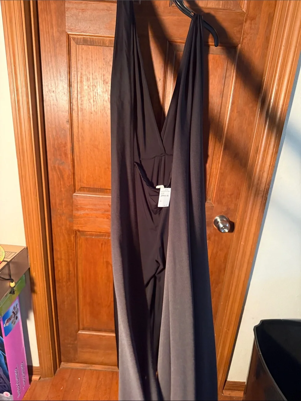 Nordstrom Black V-Neck Maxi Jumpsuit - Picture 3 of 7